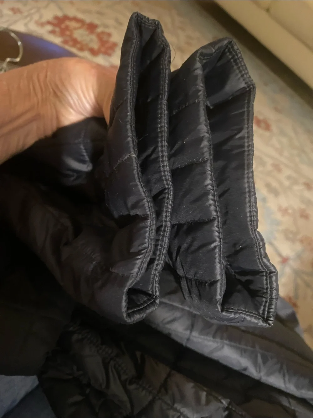 💐Eileen Fisher • Black • Quilted • Knee Length • Puffer Coat • Like New - Picture 10 of 13
